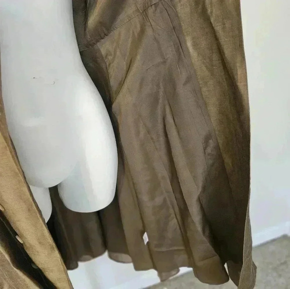 RICKIE FREEMAN Teri Jon Vintage Retro Sleeveless Shirtdress Linen Blend 4 - Picture 9 of 11